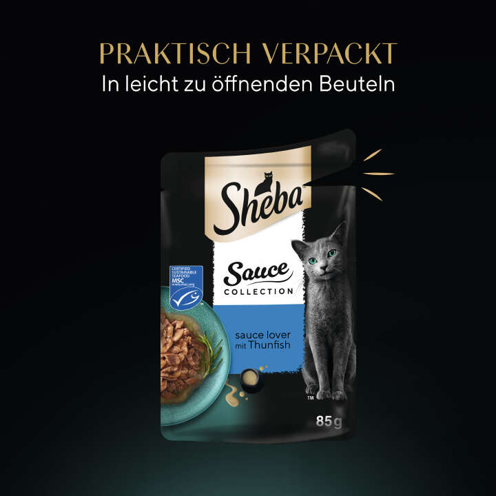Sheba Katzen-Nassfutter Collection Sauce Lover mit Thunfisch MSC